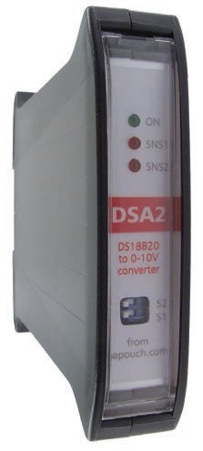 Obr. 1 DSA2 umožní zpracovat teplotu z čidel DS18B20 běžným PLC